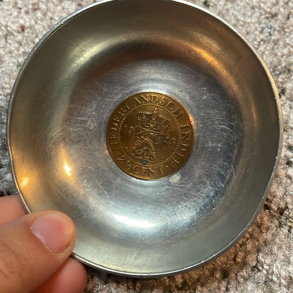 Vintage NEDERLANDSCH INDIE 1945 ...2 1/2‎ CENT SMALL BOWL - Picture 2 of 4
